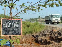 Sốt đất dưới chân cầu Rạch Miễu tỉnh Bến Tre