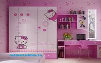 Phòng ngủ Hello Kitty cho bé gái