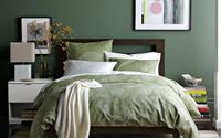 Khi đã chán đen, trắng, xám, hồng thì đừng quên xanh lá cũng là một gam màu rất tuyệt cho phòng ngủ